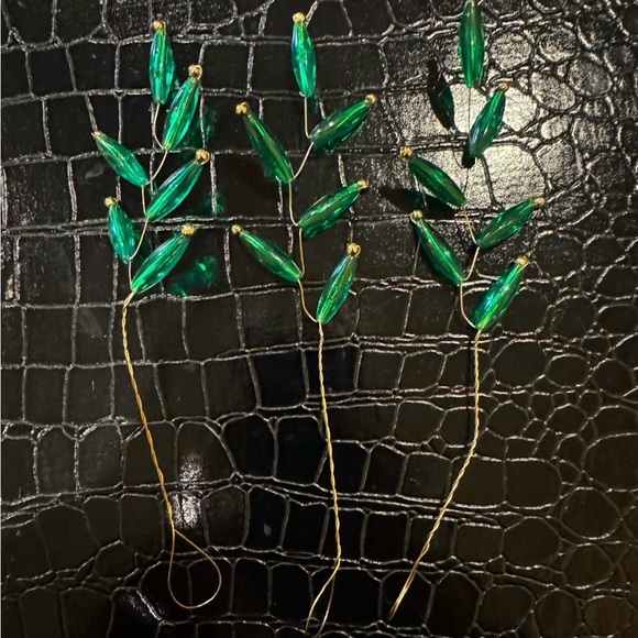 Lot of beaded greenery green leaves branches stems for crafts or projects Decor - Picture 7 of 7